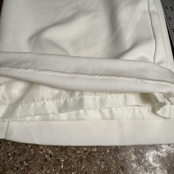 Worthington Pants Women 4 JCPenney Ivory Lined Wide Leg Dress Slacks Work Office - Picture 8 of 8